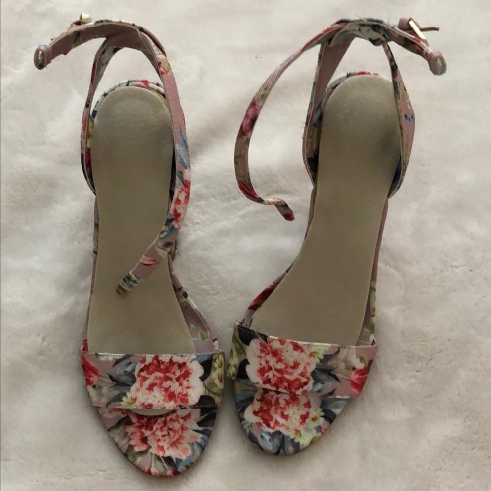 Aldo floral block heels size 7 women